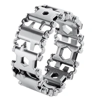 

Multitool Bracelet 29 in 1 Multifunctional Bracelet Screwdriver Tools Stainless Steel Bracelet for Sailing Travel Camping