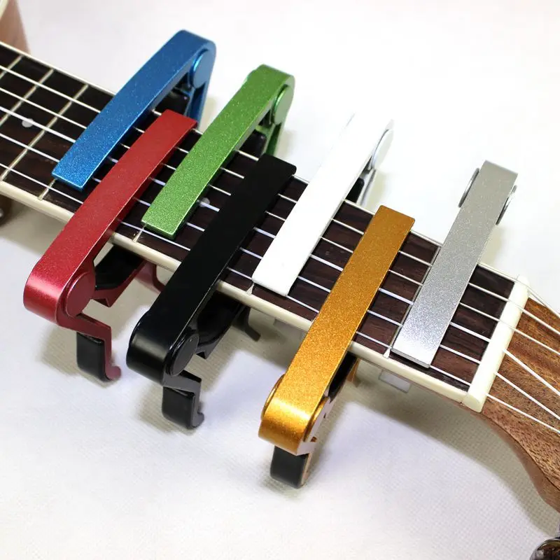 

Top Selling Fashion Mini Professional Guitar Capo Aluminium Alloy Guitar Picks Capo, Black,green,yellow,red,blue,white,silver