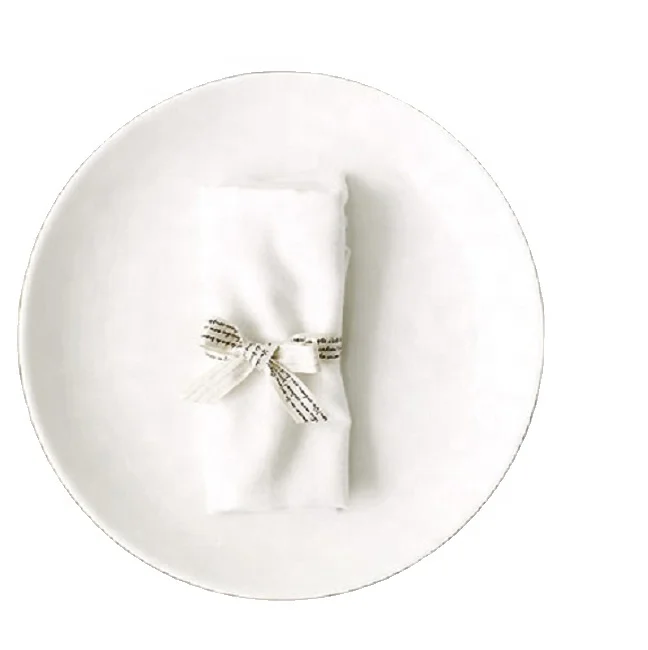

Pure White Steak Western Plate Creative Dessert Plate Ceramic Tableware Simple Nordic Style Buffet Plate