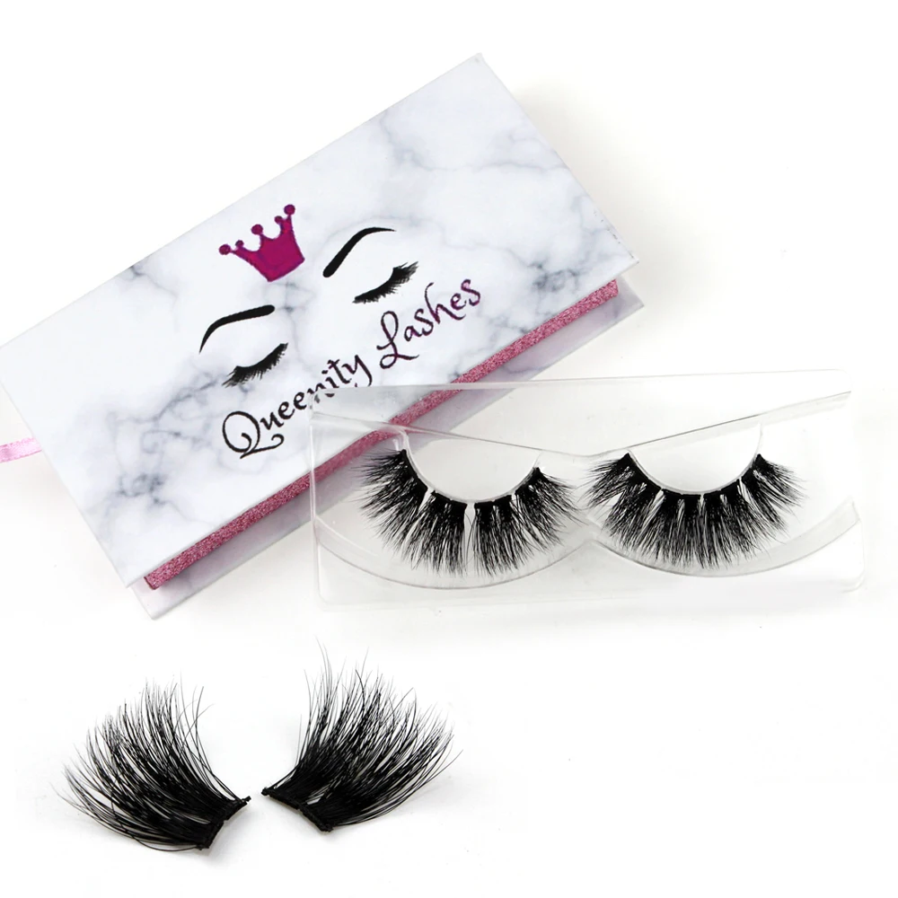 

Private label 3D effect custom logo Pre-cut DIY eyelash extensions cut eyelashes, Black color