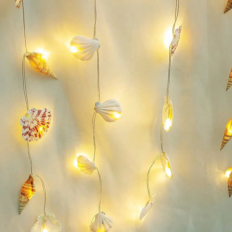 Beach Themed Natural Seashell Fairy String Light For Wedding Holiday ...