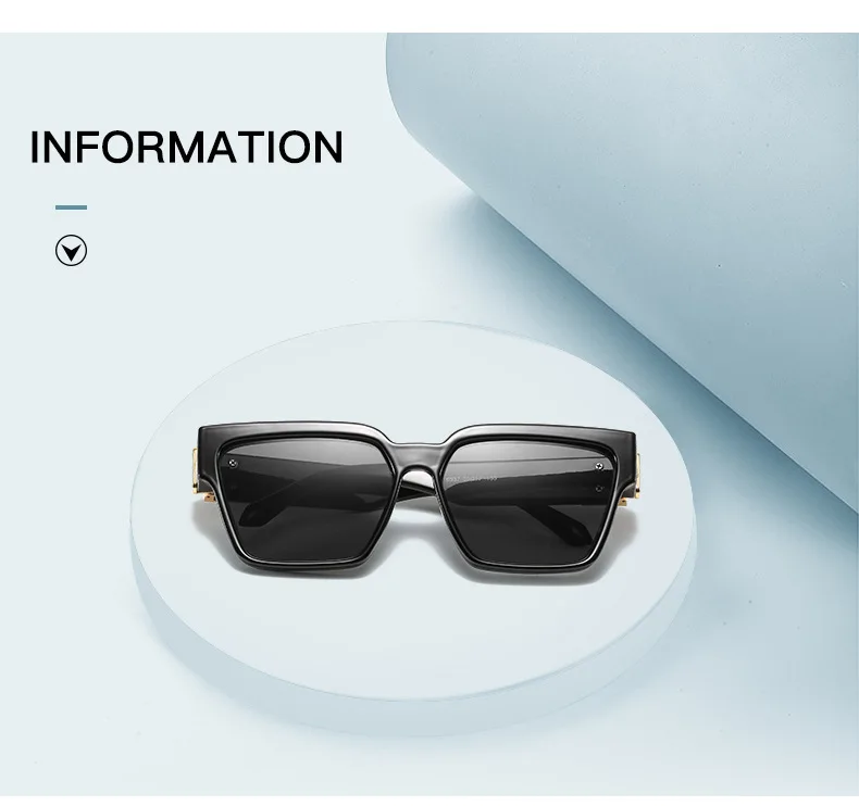 

2021 Newest fashion Retro Square Famous Luxury Brands Sunglasses for Beach