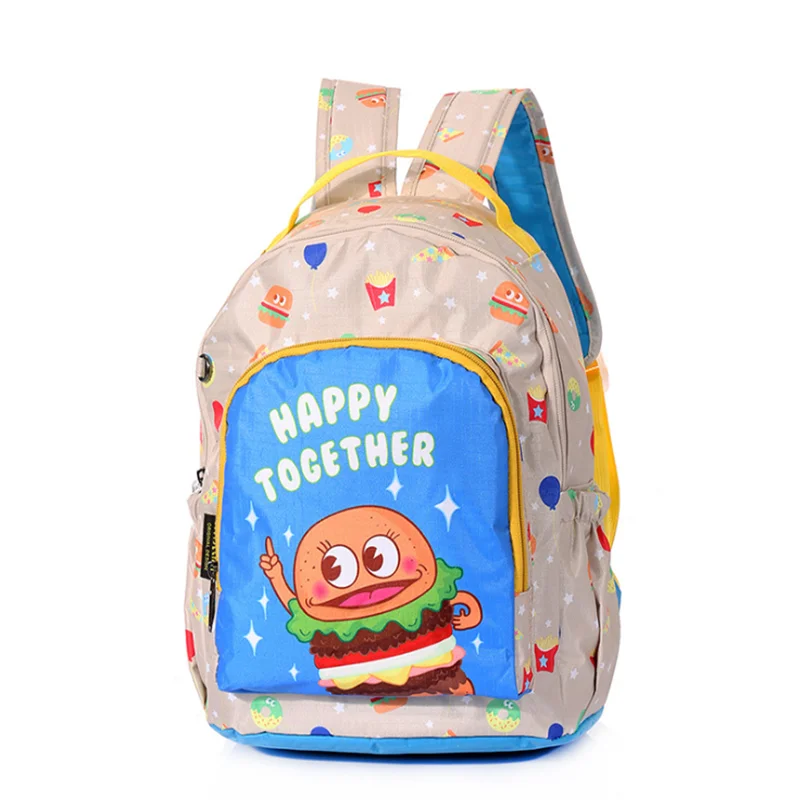 

Hot Sale New Two Colors Cute Pattern Children Polyester Material Daily Life School Bag High Quality School Bags Backpacks