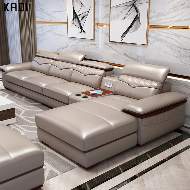 2020 Hot Sale Living Room Furniture L Shaped Leather Sofa - Buy Leather