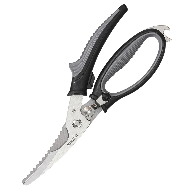 

Multifunctional 3Cr14 Home kitchen shears cutting scissors with pp Cooking Gifts