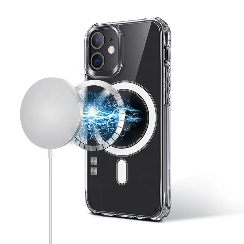

Free sample TPU glitter Clear magnetic Phone Case For iphone 12 pro max 11 mini X, Multi