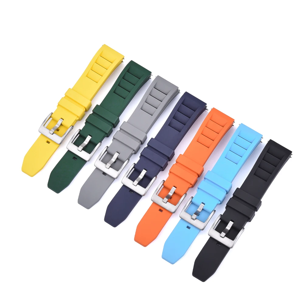 JUELONG RM Style FKM Watch Band 20mm 22mm Quick Release Waterproof FKM Rubber Watch Straps