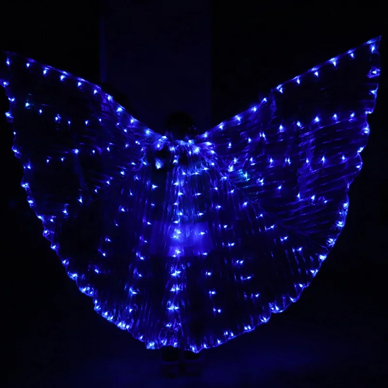

Blue isis Led light wings adult dance luminous props belly dance cloak fluorescent butterfly dance ballet costume