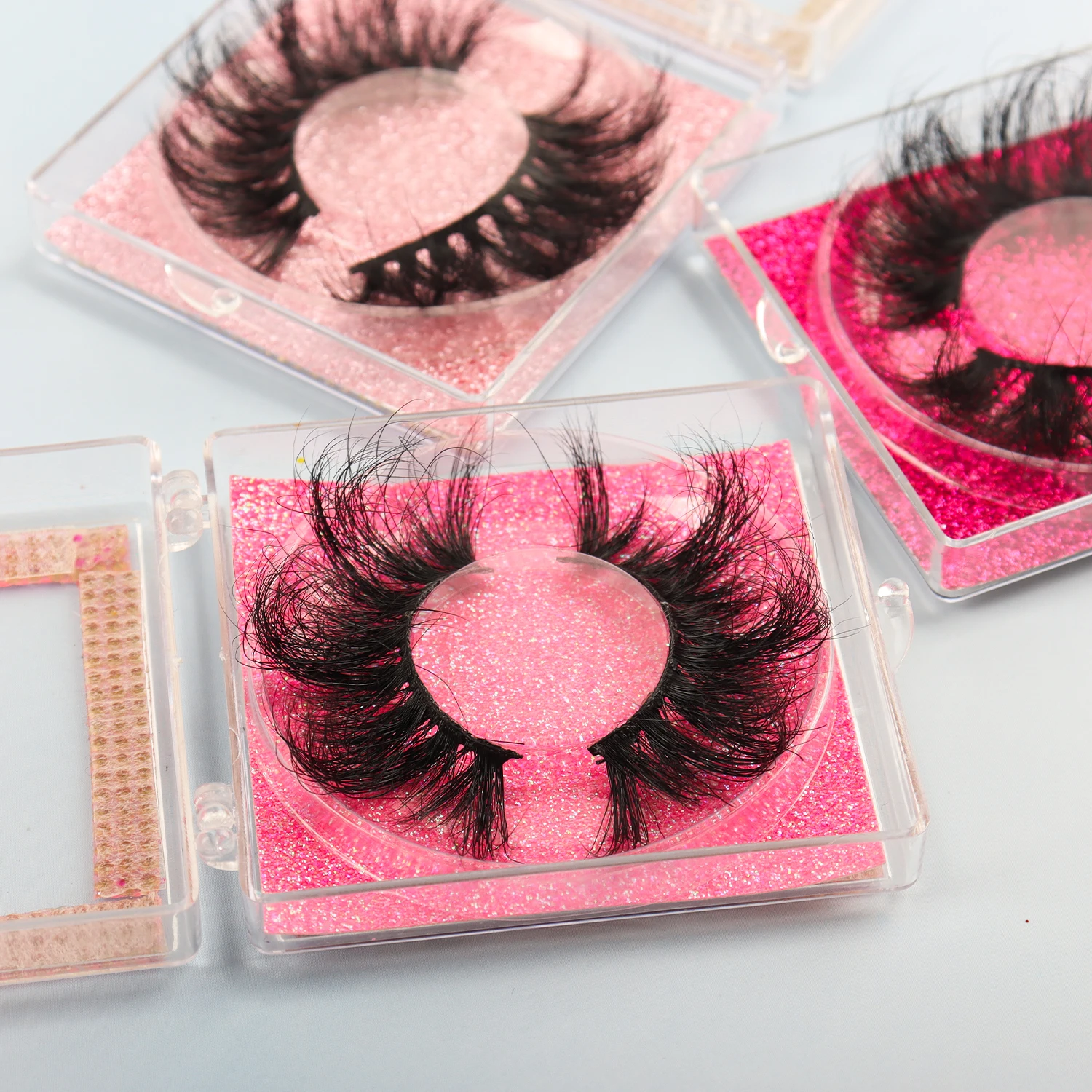 

New Design Mink 3d Wholesal Vendor Bulk 25mm Lashes Eyelashes faux Mink lashes, Natural black