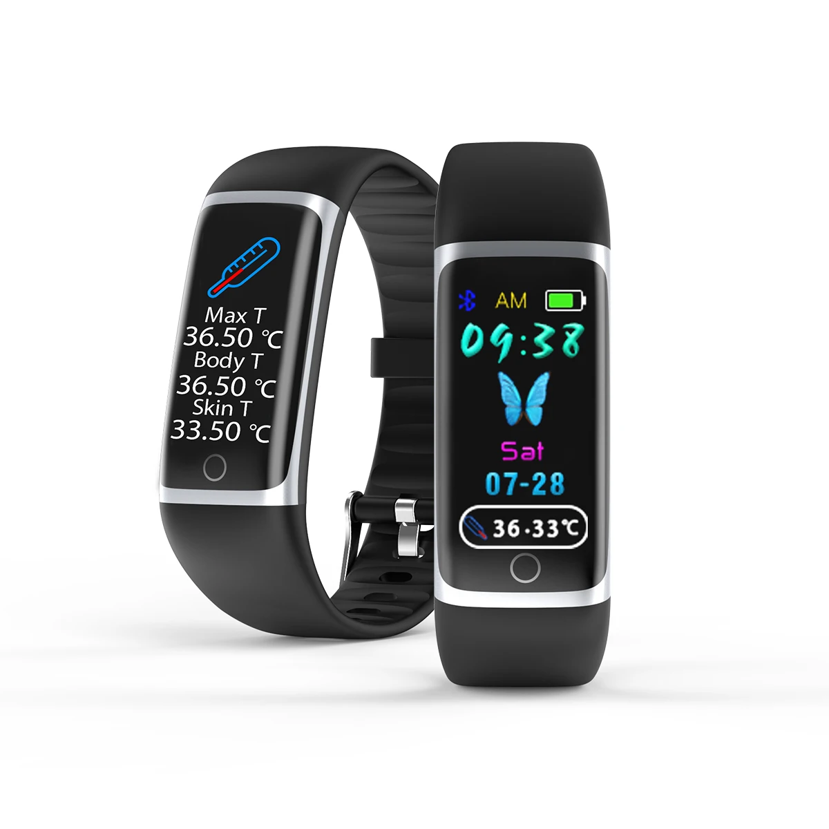 

Body temperature measurement exercise monitoring blood pressure blood oxygen health watch smart wristband