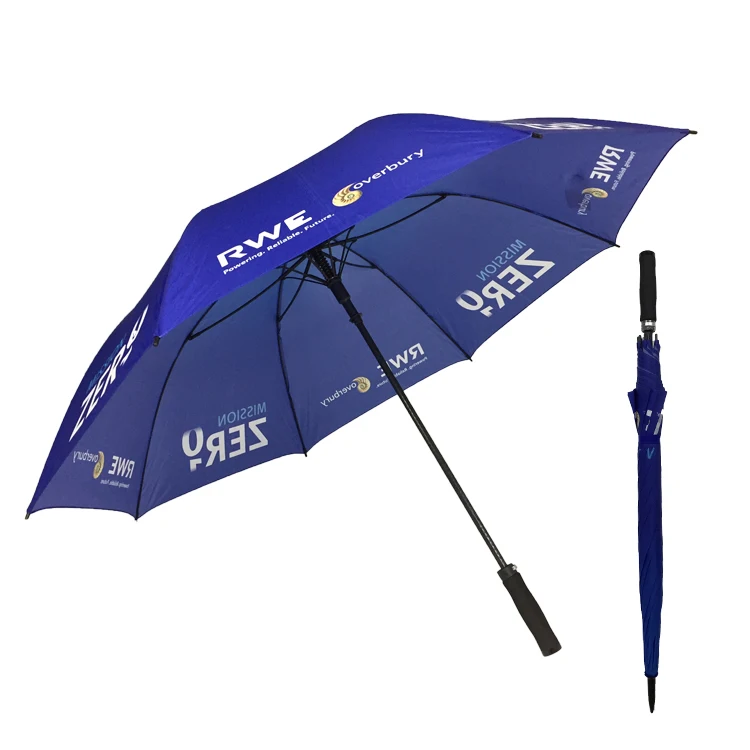 

68inch wholesale custom creative promotion gift advertising straight large windproof promotional golf umbrellas with logo prints