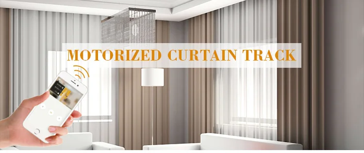 High quality electric aluminium alloy motorized curtain track systems accessories for home window decoration