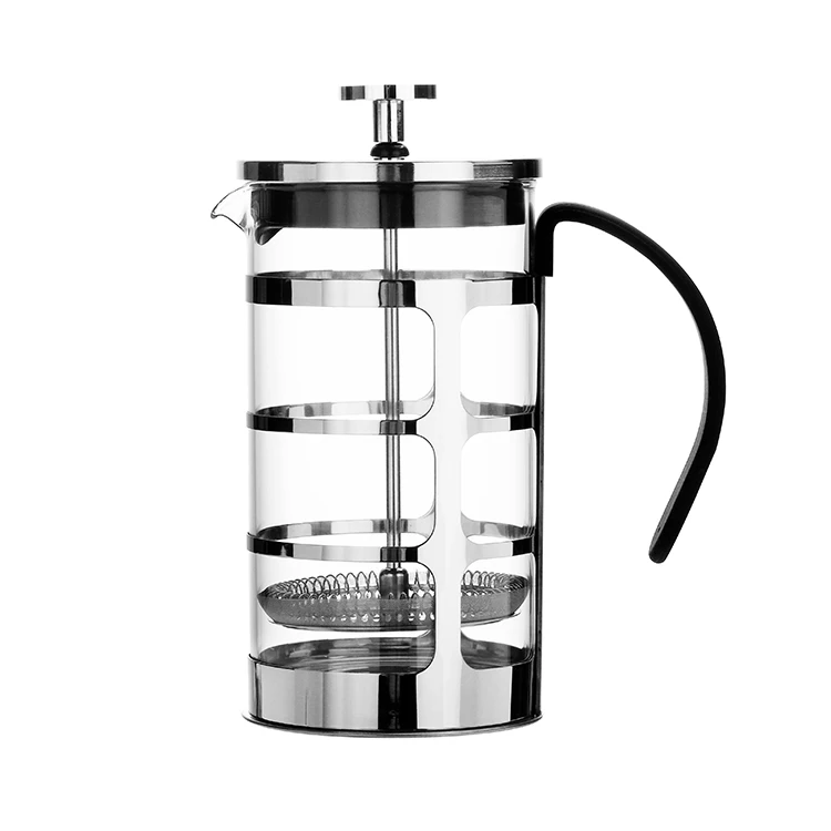 

600ml Stainless Steel Coffee Maker Machine 304 Stainless Steel Coffee Maker French Press Pot Coffee Maker, Black