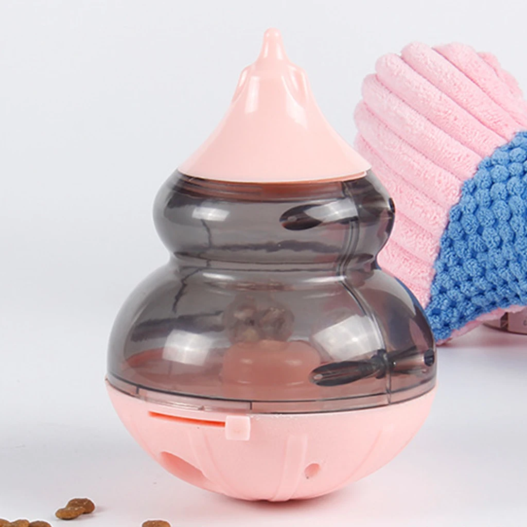 

New design automatic pet feeder Dog Tumbler Leaking Toy Gourd Food Leaking, Pink,blue,green,purple