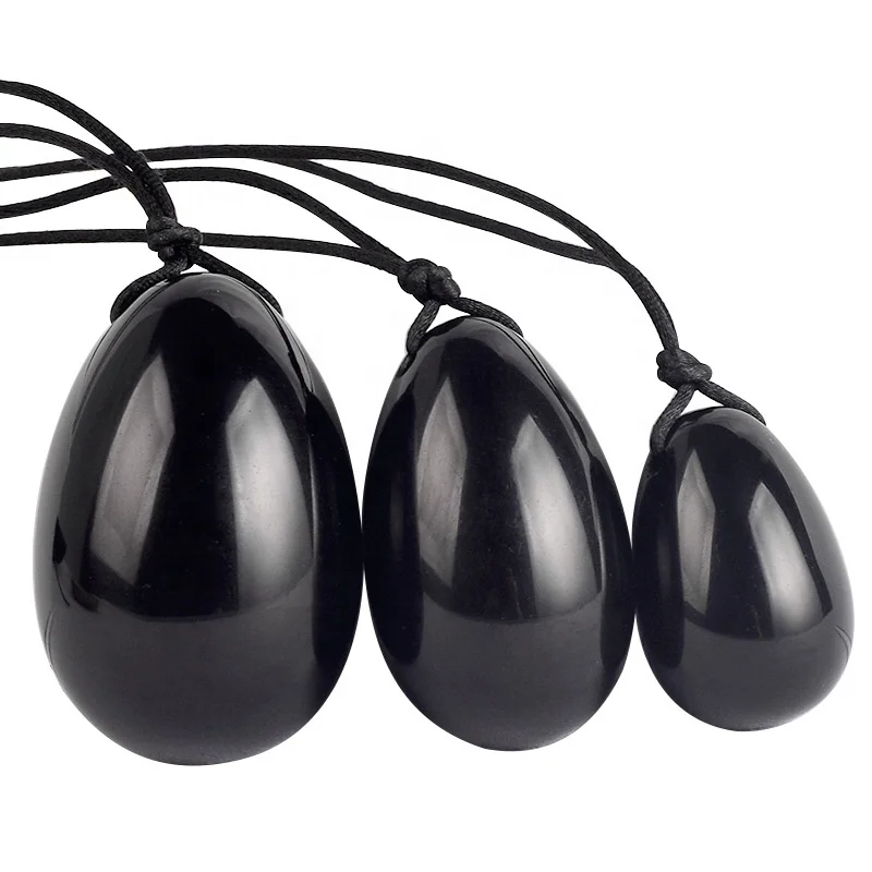 

Healing Stone Tightening Vaginal Muscle Natural Black Obsidian Stone Eggs Crystal Jade Eggs Yoni for Women Kegel Exercise