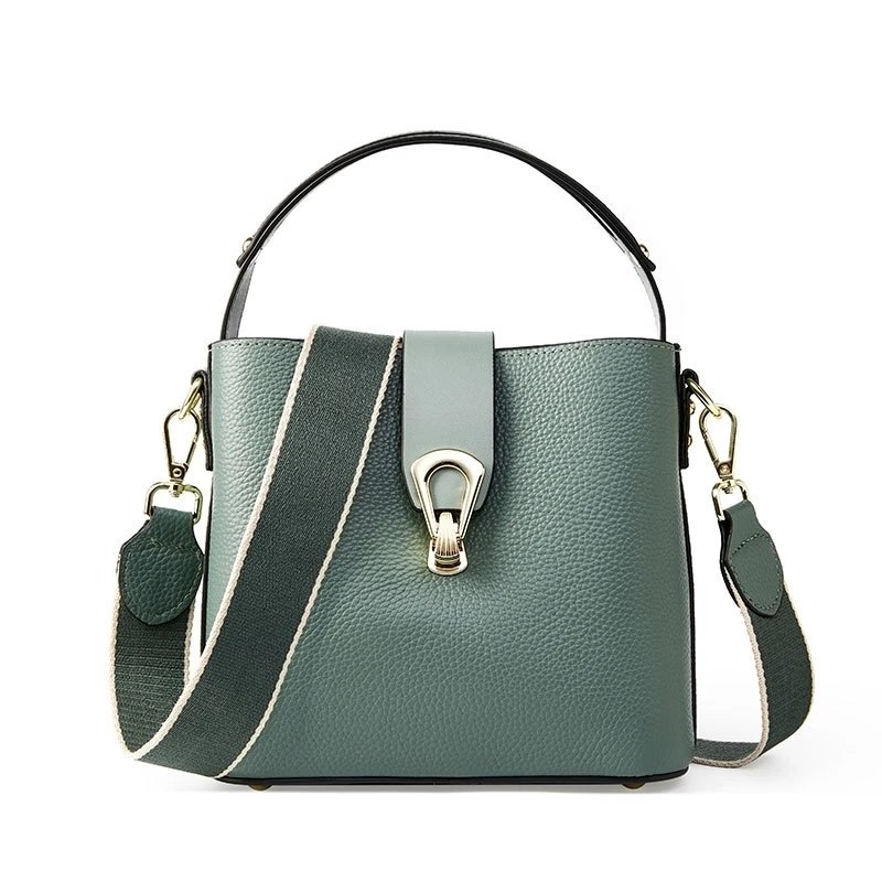 

Luggage, Bags Cases Portable Bucket Bag Leather Women's New Fashion Versatile Head Luxury Messenger Handbags