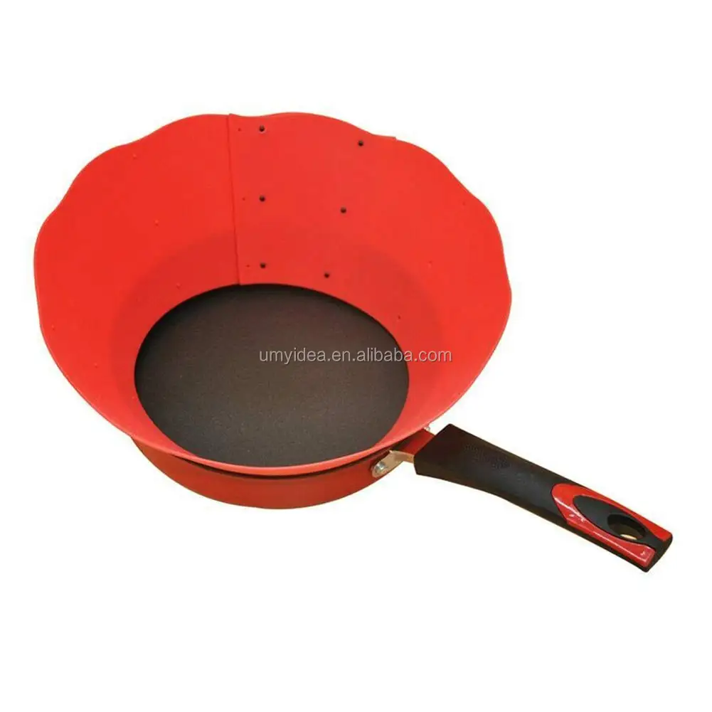 2019 Fryguard Splatter Guard Non-Stick Adjustable Silicone Splash-Proof Silicone Frying Wall for Pan Pot