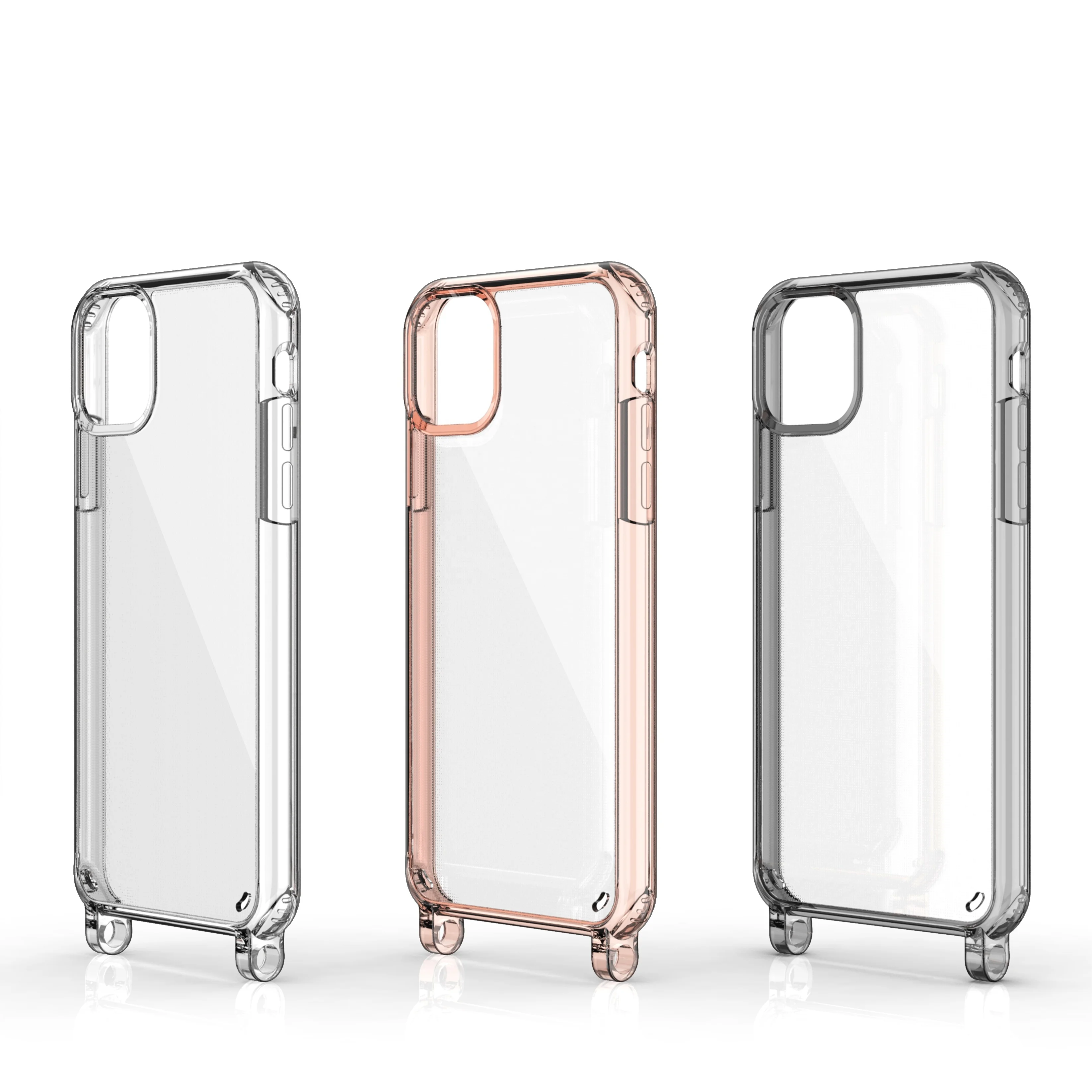 

Free sample phone necklace case funda para celulares Mobile Phone Bags & Cases man united case for iphone 12 pro max phone, Grey,pink,transparent clear