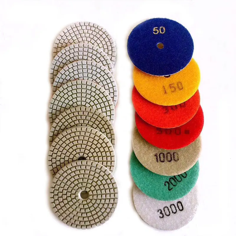 100mm water granite marble stone sanding disc hand polishing pad polish disc sandpaper disc
