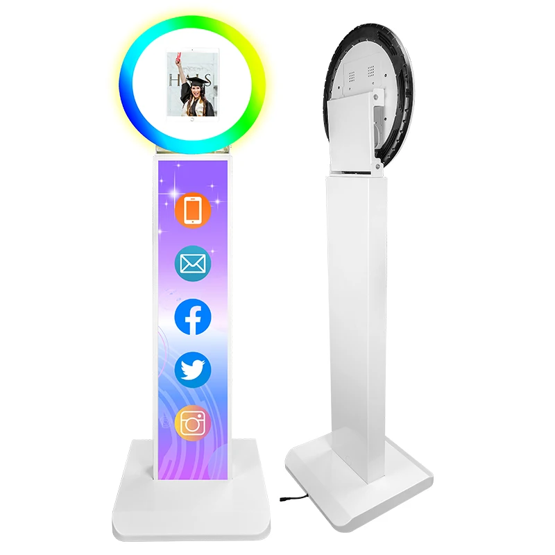 

Kingsun Selfie Fotomaton Portable Ring Light 10.2 Inch Ipad Photo Booth For Wedding Party