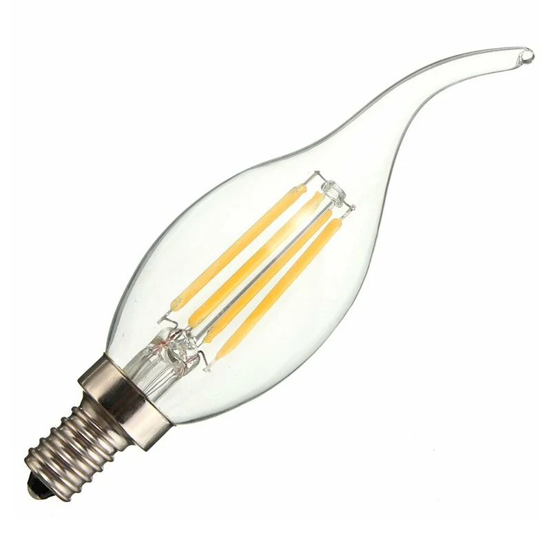 C35 candle 4w led filament bulb 2700k c35 candelabra led filament bulb c35 brightest led filament bulb own factory