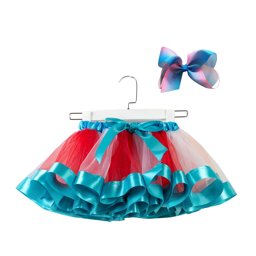 

New Tutu Skirt Baby Girl Skirts 3M-8T Princess Mini Pettiskirt Party Dance Rainbow Tulle Skirts Girls Clothes Children Clothing, Multi-color