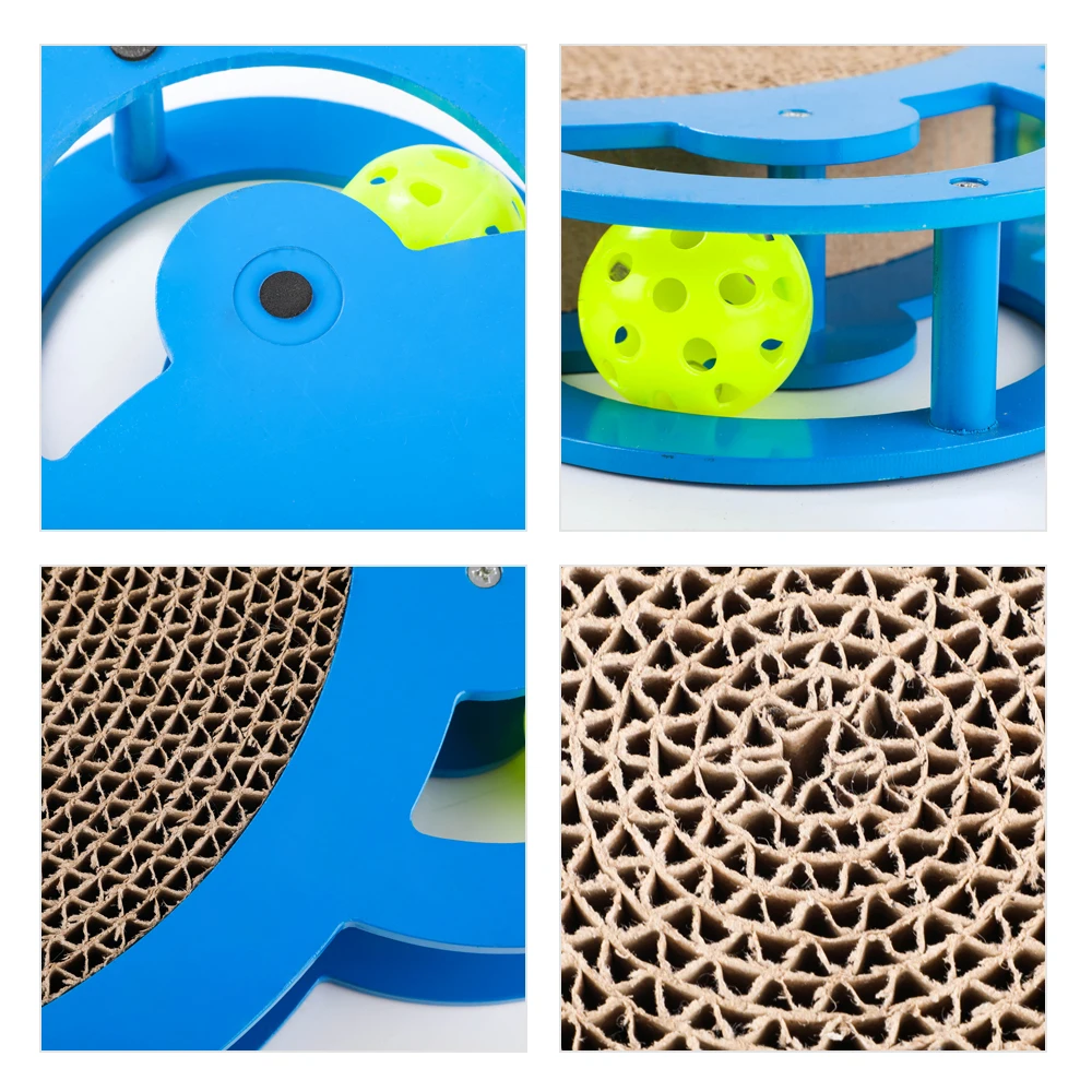 
Round Shape Pet Scratcher with Ball Cats Interactive Toys Paper Eco-friendly Stocked 