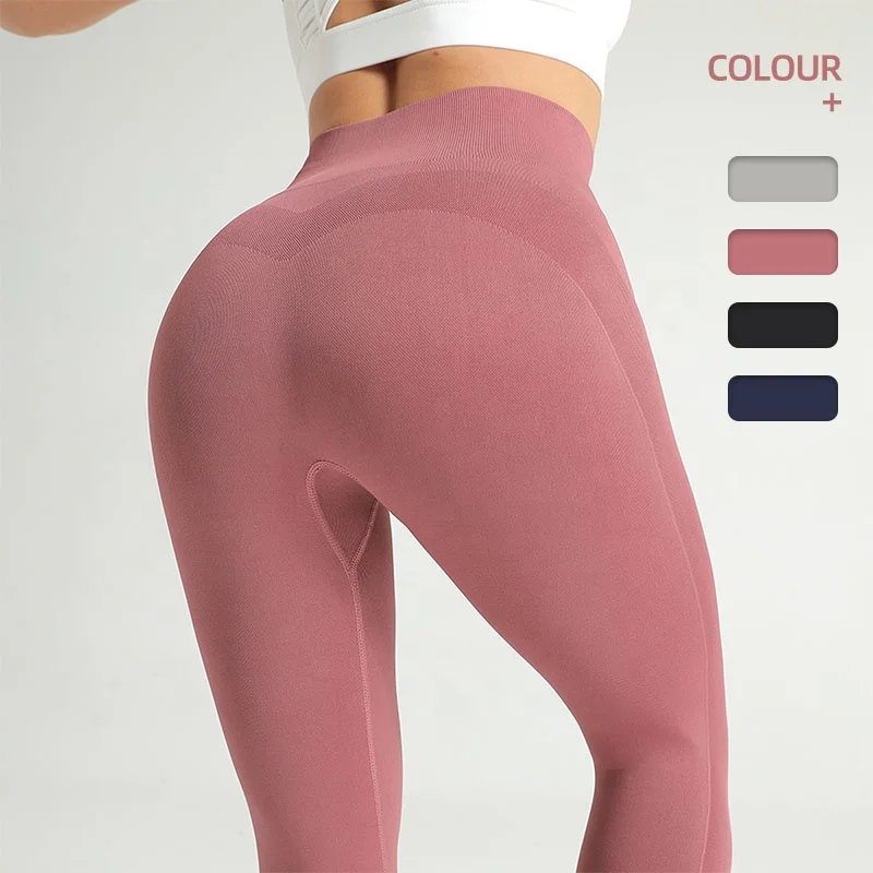 

2021 Custom Seamless Yoga Pants High Waist Tight-fitting Hip-lifting Outdoor Running Pants Fitness Pants, 4 colors