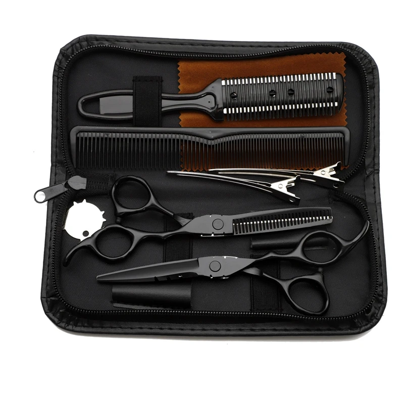 

Amazon Hot Sale High Quality Pet Hair Cutter Comb Set Professional Black Pet Hair Scissors, Customized