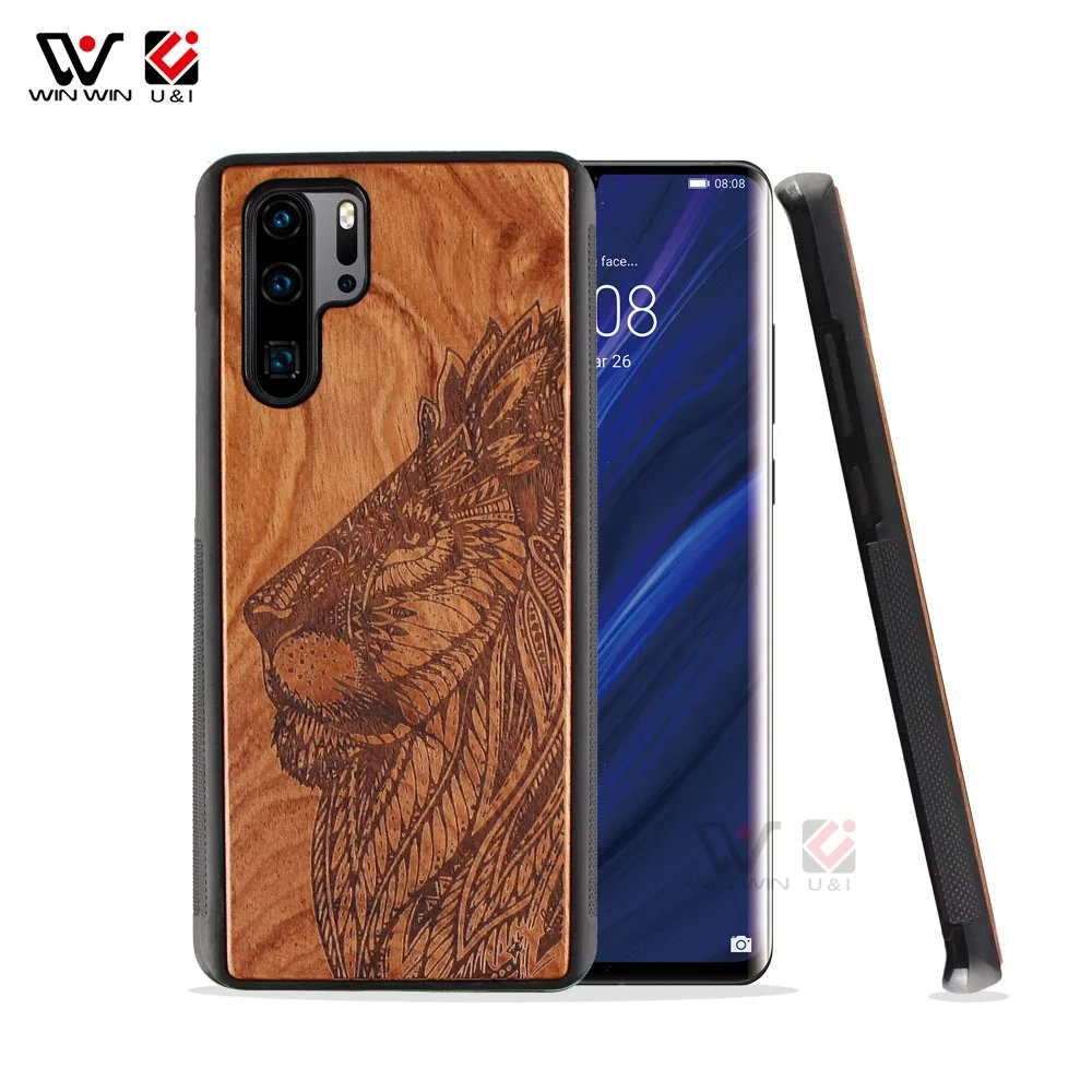 

Handmade Laser Engraved Shockproof Wooden Case For Huawei P30 Pro
