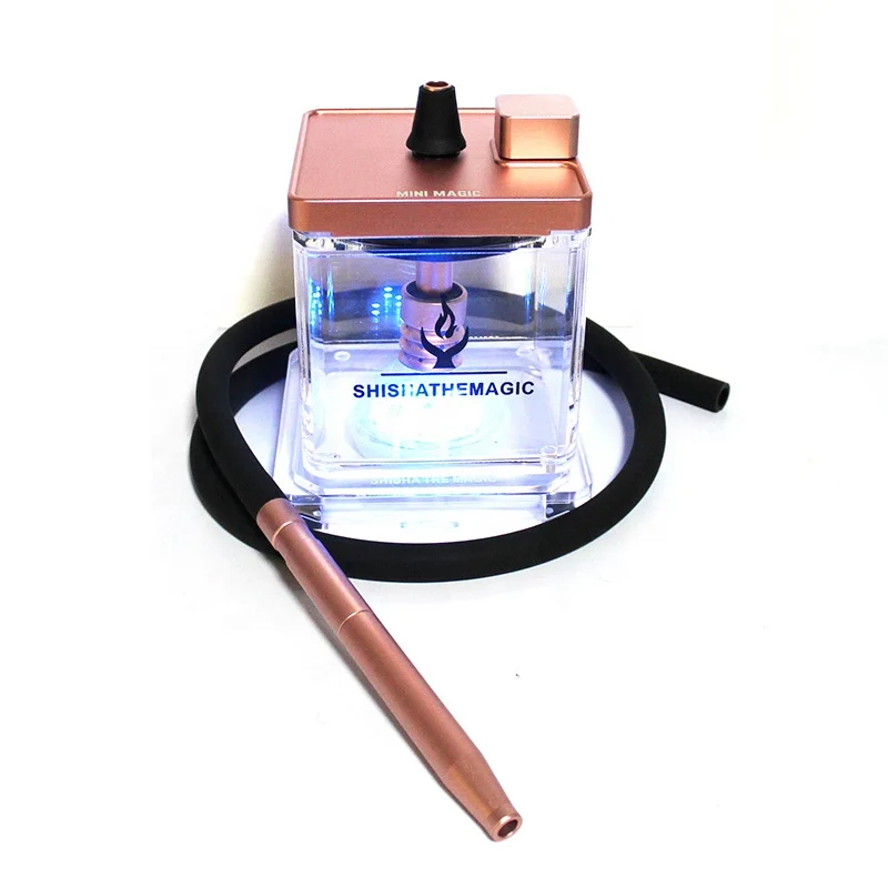 

square shisha hookah with led stand, Gold, red, blue, black, grey or customized