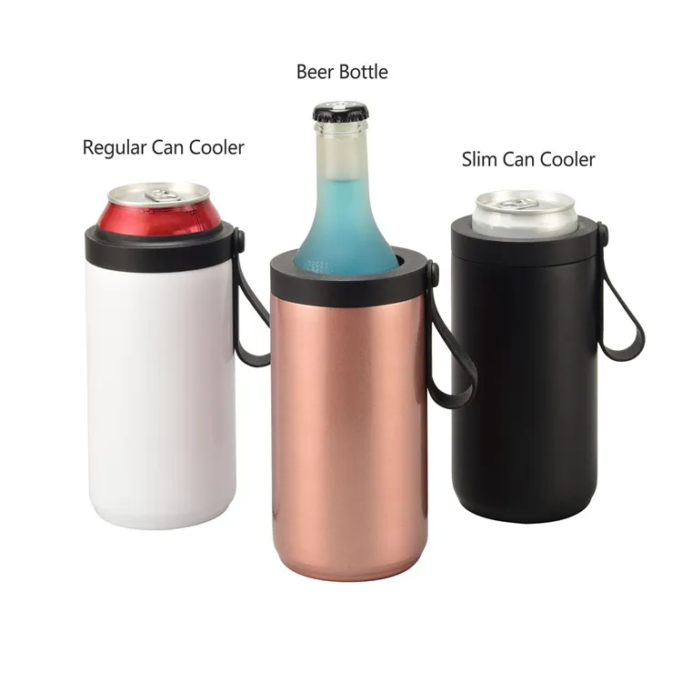 

Wholesale Blanks Stainless Steel Skinny Sublimation Can Cooler  Insulated Slim Beer Can Tall Coolers, Customized available