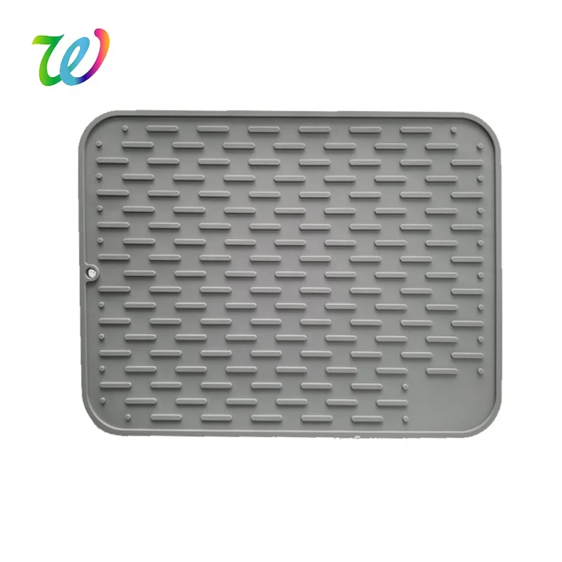 

New Kitchen 16"*12" Silicone Dish Drying Mat, Pantone color/grey / black / red / blue / grey / green / yellow