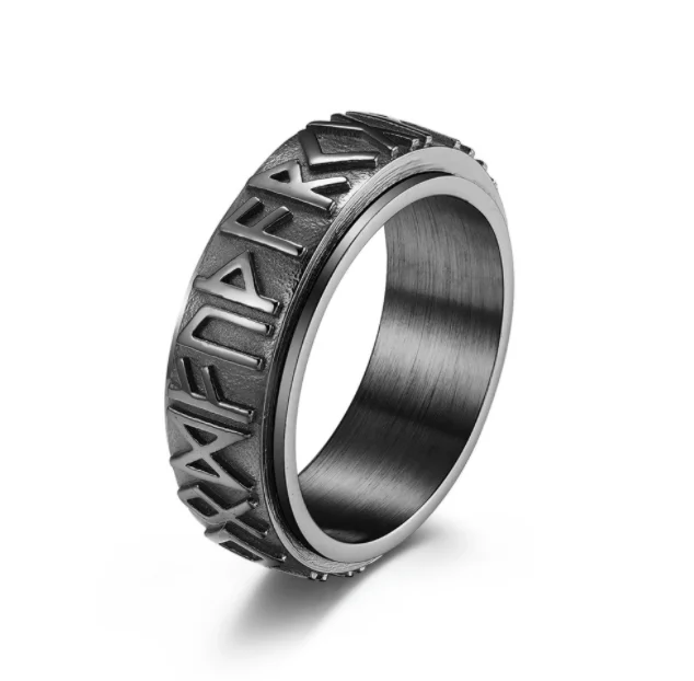 

Text stainless steel symbol turns ring tarnish free jewelry wholesale