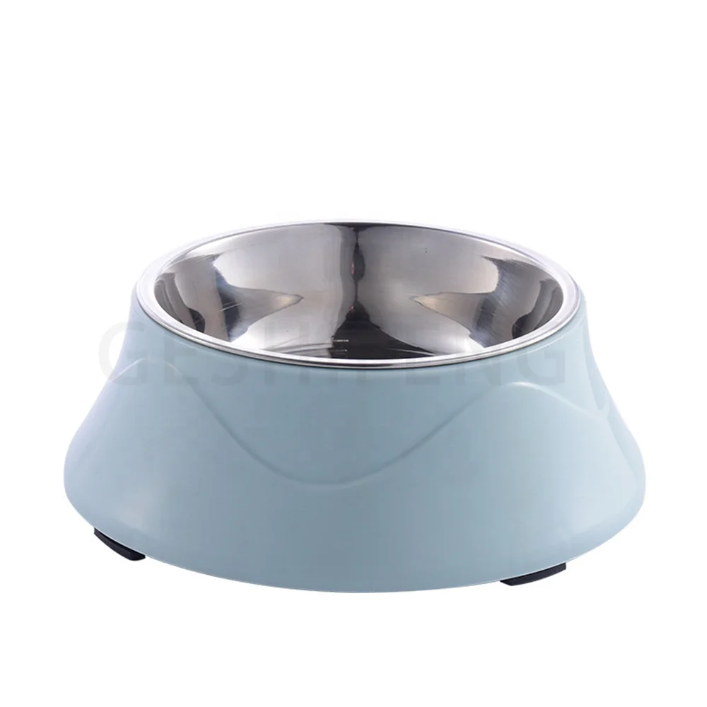 

Dog Bowl Cat Bowl Stainless Steel Three Color Delicate Water Large Pet Bowl, Green/blue/pink