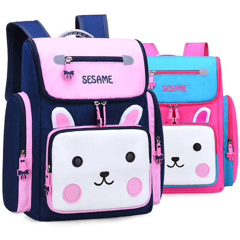 

Most popular Trendy Cartoon Rabbit Bagpack Large capacity Schoolbag School Bags For Little Kids Girls, Accept customized color