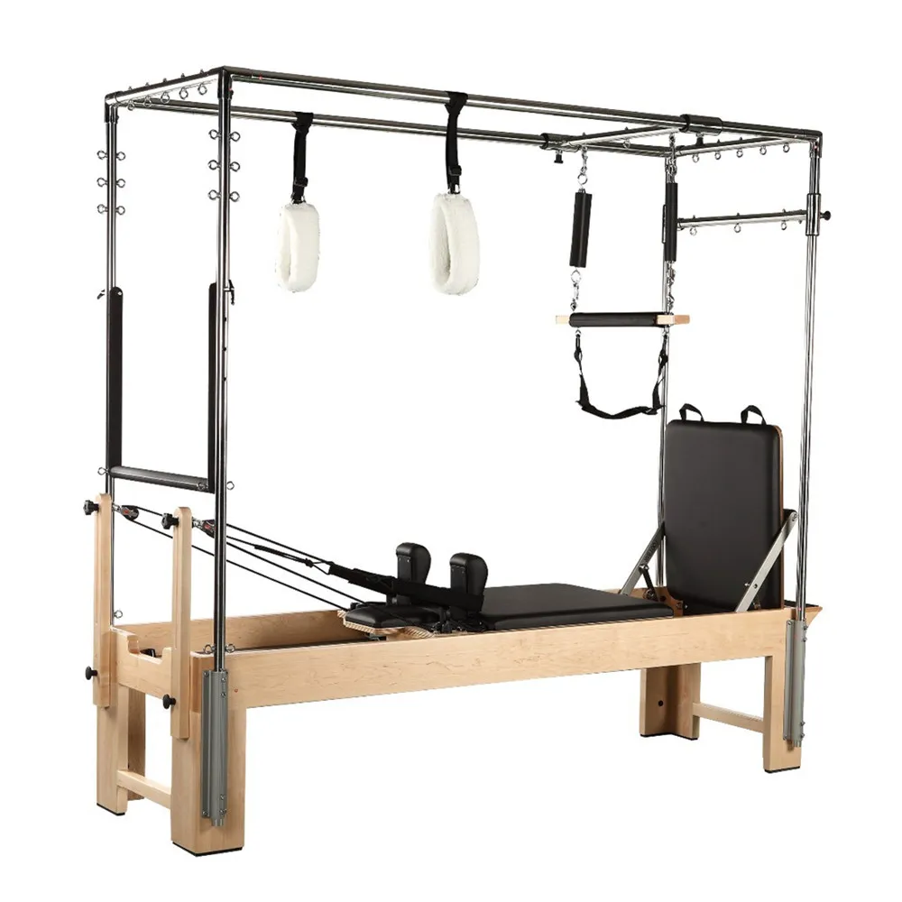 

202 Hot Sale Dezhou Wooden Pilates Reformer Home Gym Equipment
