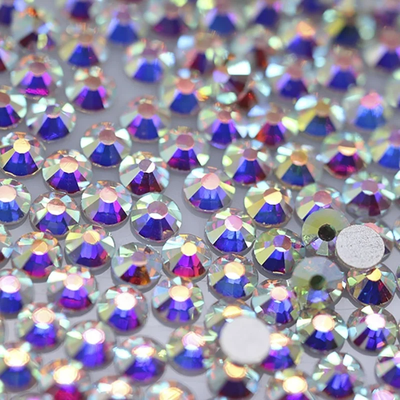 

wholesale SS3 SS4 SS6 SS8 SS10 SS12 SS16 Round crystals rhinestones ab for DIY Nail art accessories