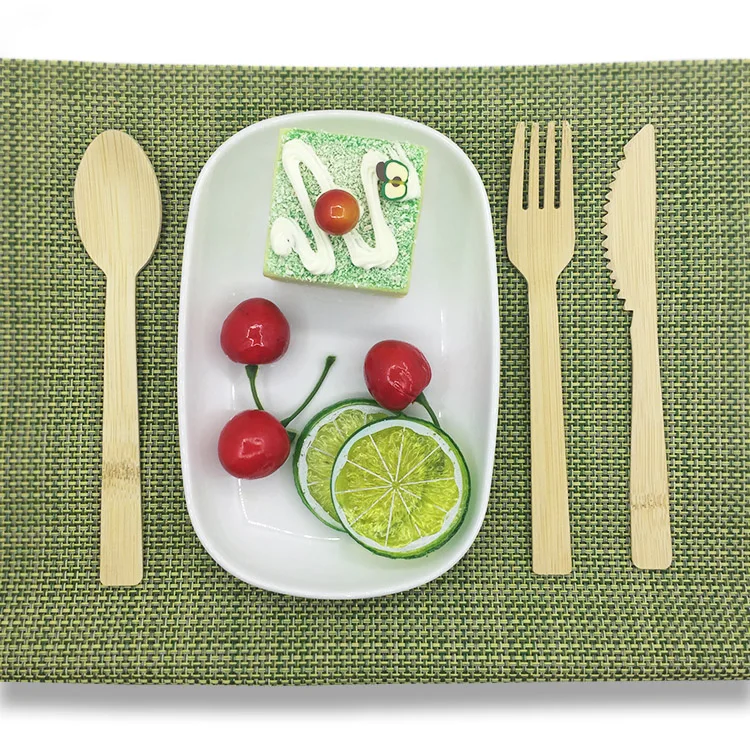 

Wholesale Eco Friendly Disposable Cutlery Bamboo Spoon Fork Knife Set