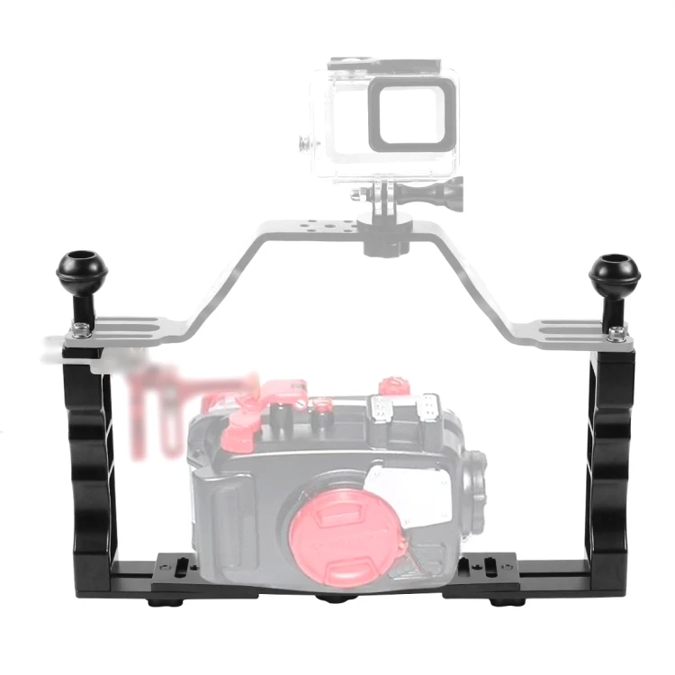 

Dropshipping Diving Dual Hand-held CNC Aluminum Lamp Arm Holder Diving Tray Stabilizer for Diving Underwater Photography System