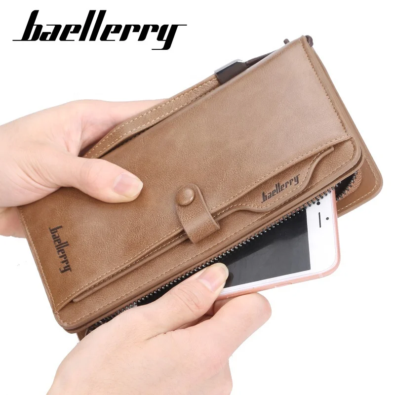 

Baellerry Big Capacity Men's Zipper Clutch Bags Casual Phone Wallet For Male, Black,brown,coffee