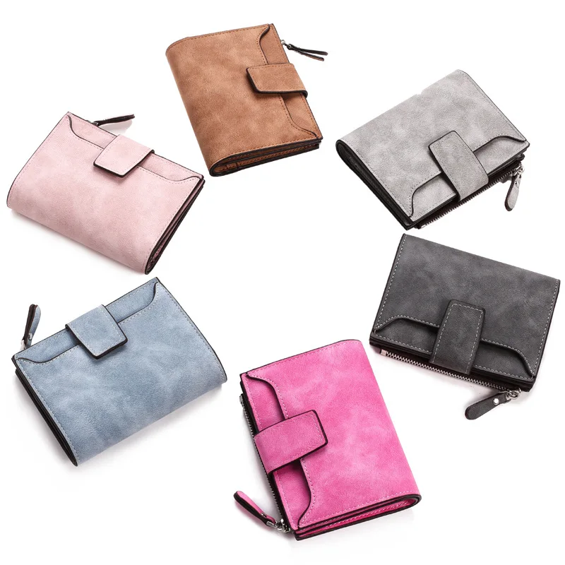 

2019 New Leather Women Wallet Hasp Small Slim Coin Pocket Purse Mens Wallets Cards Holders Luxury Brand Wallets Designer Purse