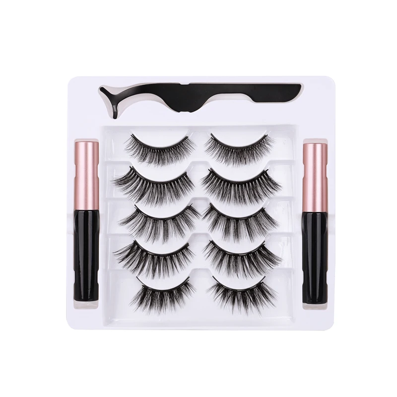 

Eyelashes With Magnetic Eyeliner 3d Magnetic Eyelashes With Eyeliner, Black color