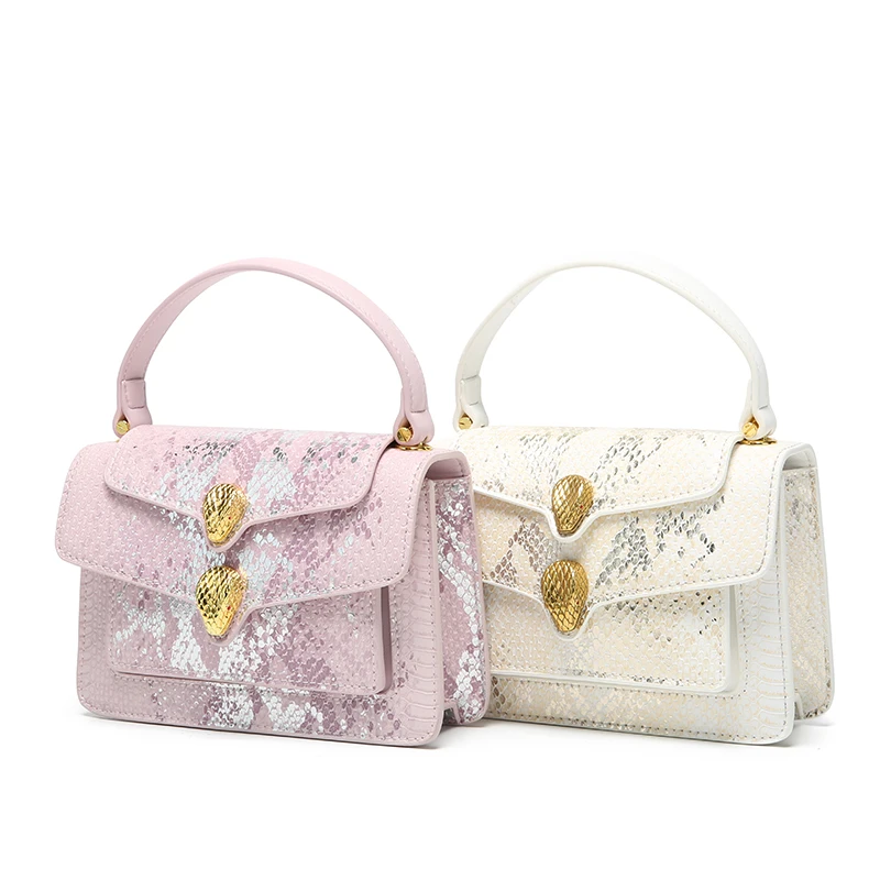 

2021 New Ladies Fashion Handbags Serpentine Snake Skin Crossbody Shoulder Bag Luxury Leather Designers Women Purses and Handbags