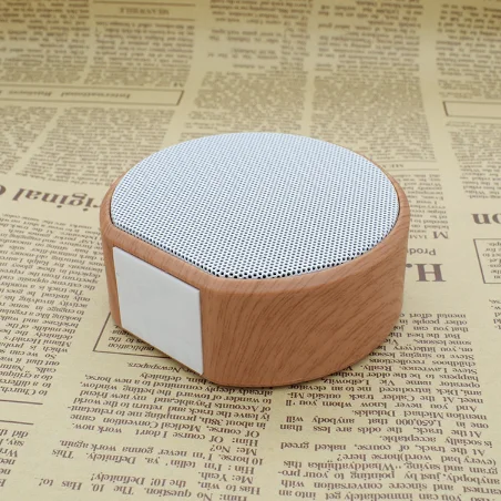 Newest Retro Wooden Bluetooth Speaker Mini Bluetooth Wireless Speakers Gift customized Computer Card Speaker - ANKUX.COM