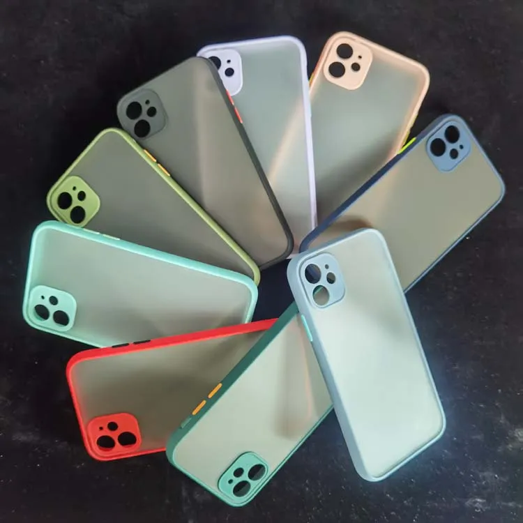 

Slide Lens Protection Skin Feel Translucent Frosted Matte TPU Bumper PC Back Hybrid Phone Cover Case For Huawei Honor Play 3E