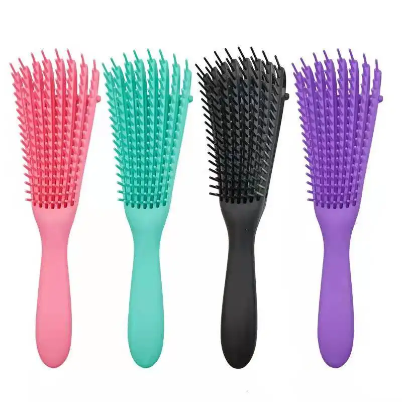 

2 Pieces For Afro America Guangzhou Mackay Octopus Detangling Free Shipping Detangle 8 Row Hair Brush, Customized color