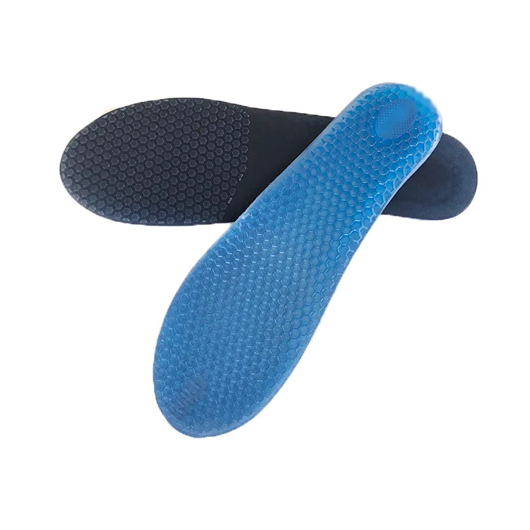 

Amazon direct full palm insole anti slip cushioning sweat absorbing fit foot insole sport gel insole, Blue