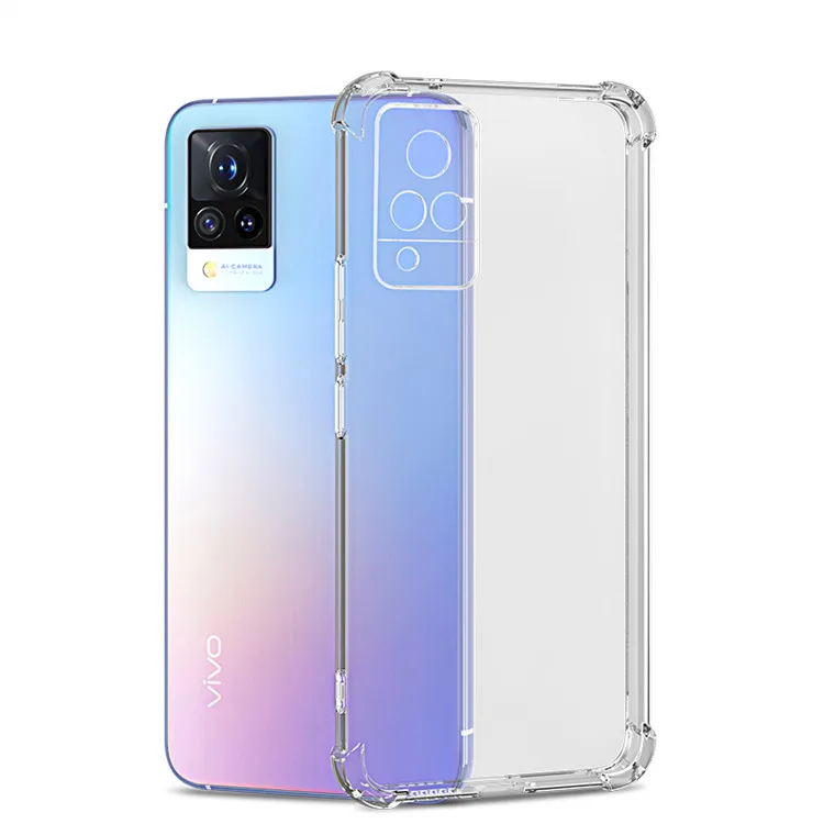 

Mobile Accessories Anti-fall Transparent Soft TPU Phone Case Back Cover For vivo V20 X60 X50 Pro S9 5G X27 X21 Y20 Y73s Y21 PRO, Clear