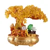 Wholesale natural topaz crystal fortune tree Chinese cabbage fengshui furnishing articles